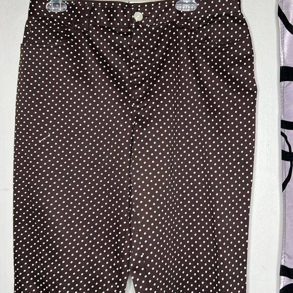 Chaps polkadot, flat front chinos size 12 - Picture 4 of 9